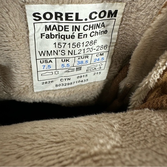 Sorel Women's Winter Fancy Lace Up II Mid Calf Brown Black Boots #1329 - Picture 8 of 10